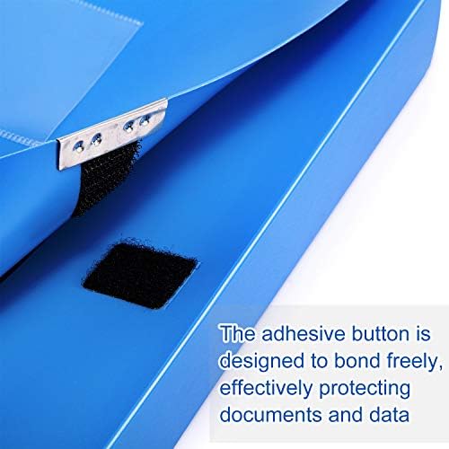 HUA JIE 4 Pack A4 Storage File Boxes Plastic Archives Cases with Lid,Blue - Image 5