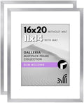 Americanflat 16x20 Poster Frame 2-Pack - Matted to 11x14 - Silver by Americanflat