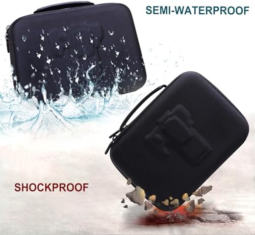 Camera Case Compatible with Canon EOS Rebel T7/R50/R6 Mark II/R100/R50 V/T6/R8/R10/R5 Mark II/RP/R7/5D Mark IV/SL3/R5/T100 DSLR SLR Camera, Len and Tripod with 4 Dividers and Shoulder Strap, Black - Image 5