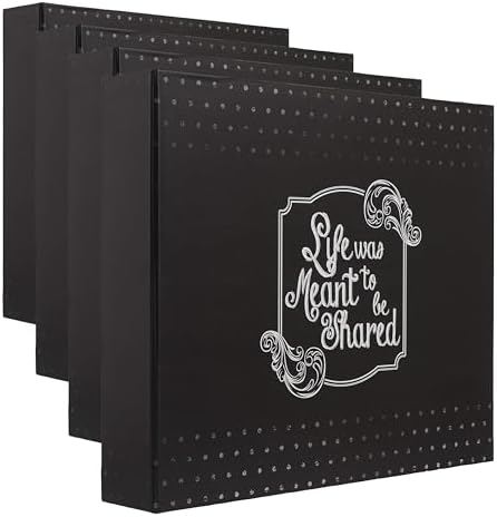 Pioneer Photo Albums Shared Pioneer 3-Ring Chalkboard Album 12"X12" | (Pack of 4) by PioneerPhotoAlbums