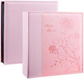 Artmag Photo Album 4x6 600 Photos, Extra Large Capacity Leather Cover Wedding Family Photo Albums Holds 600 Horizontal and Vertical 4x6 Photos with Black Pages(Pink) by Artmag