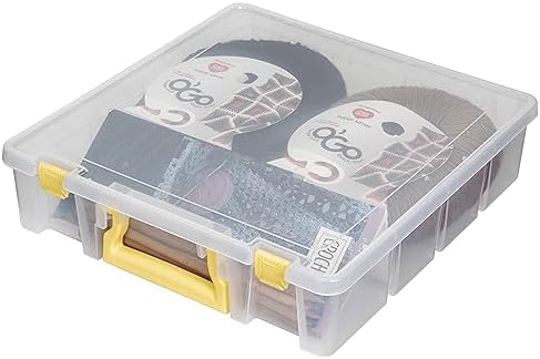 ArtBin Super Satchel 1-Compartment Craft Storage Box, Yellow Latches - Image 3