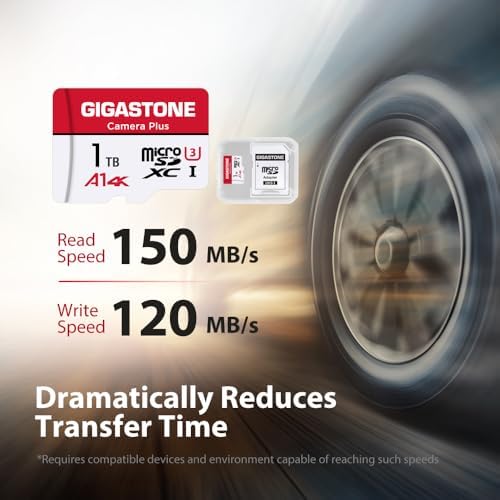 GIGASTONE 1TB Micro SD Card 4-Pack, Camera Plus, Action Camera, A1 Run App for Smartphone, 150MB/s, 4K Video Recording, Micro SDXC UHS-I A1 U3 Class 10 - Image 2