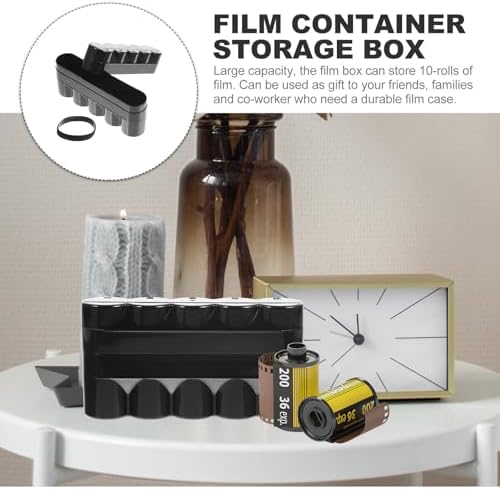 Black Plastic Film Storage Case for 5 Rolls, Camera Reel Storage - Image 7