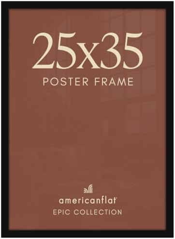 Americanflat 25x35 Poster Frame - Engineered Wood - Black by Americanflat