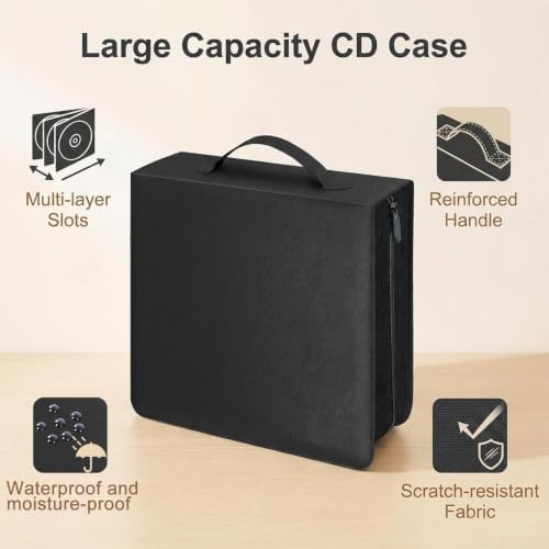 CD DVD Storage Binder with Handles, PU Leather Corver - Image 2