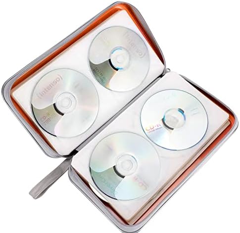 Siveit CD DVD Cases 96 Capacity Disc Storage Binder for Car(Orange) - Image 5