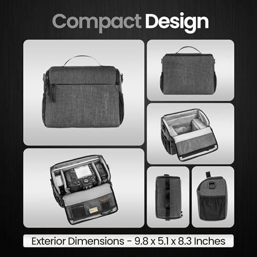 Tamrac Tradewind 6.8 Camera Bag for Photographers, Camera Case for Photography Accessories, Compact Camera Shoulder Bag for DSLR and Mirrorless Cameras, Crossbody Camera Bag for Women Men – Dark Grey - Image 7