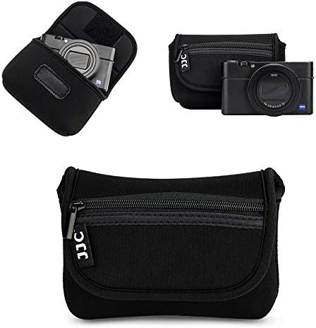 JJC Compact Camera Case Pouch for Sony RX100 VII Kodak Pixpro FZ45, Black by JJC