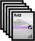 Americanflat 9x12 Picture Frame 5-Pack - Slim Molding - Black by Americanflat