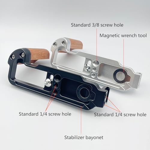 Ergonomic Camera Cage Wood Handle Grip for X 100VI 6th Generation, Pearwood Color, Essential Photography Studio Gear Stylish Pearwood Finish - Image 5