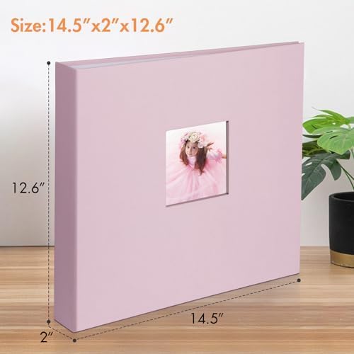 1DOT2 12x12 Inch 3 Ring DIY Scrapbook Photo Album, Pink - Image 6