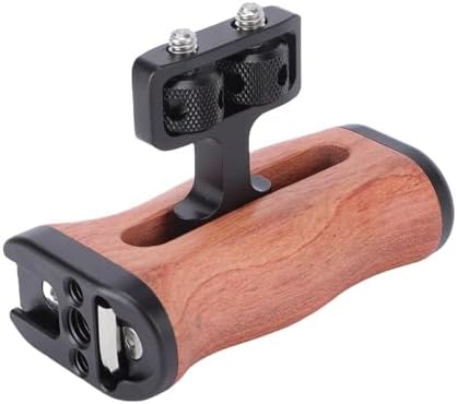 Camera Cage Side Handle Adjustable Wooden Grip - Image 2