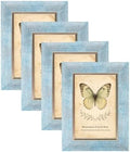 XUANLUO 4x6 Picture Frames Set of 4,Rustic Retro Photo Frame(Blue) by XUANLUO