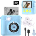 ESOXOFFORE Kids Camera Instant Print, Christmas Birthday Gifts for Kids Age 3-12, Selfie Digital Camera with 1080P Videos,Toddler Portable Travel Toy for 4 5 6 7 8 9 Year Old Boys Girls-Blue by ESOXOFFORE