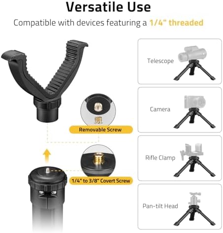CVLIFE Shooting Rest Tripod 360 Degree Rotation V Yoke Stand - Image 3