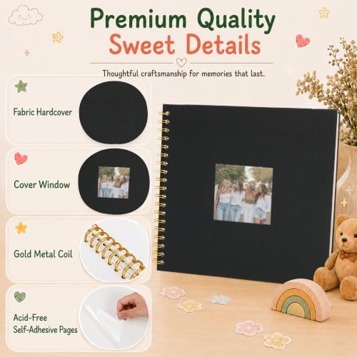 10x10 Spiral Self Adhesive Photo Album 20 Pages Black - Image 2
