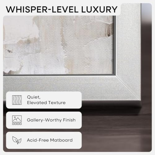 Homeforia 20x30 Silver Picture Frame, High-End Metal, 16x24 Mat, Glass - Image 3