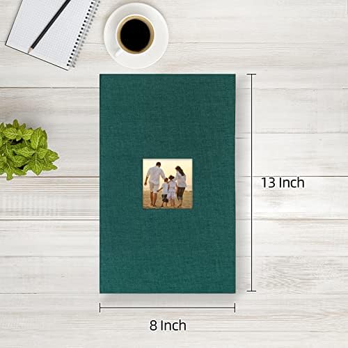 potricher Photo Album 4x6 Pictures, 300 Pockets, Linen Cover, Dark Green - Image 2