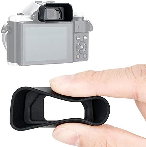 JJC KIWIFOTOS Ergonomic Long Camera Eyecup for Olympus E-M5 Mark III/E-M10 Mark III/E-M10 Mark II/E-M5 Mark II, Eye Cup Eye Piece Viewfinder Replaces Olympus EP-16 EP-15, Soft Silicone, 47x25x19mm by Fotasy