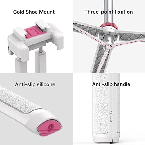 ULANZI MT-44 Extendable Phone Tripod, 59" Portable Selfie Stick Vlog White - Image 6