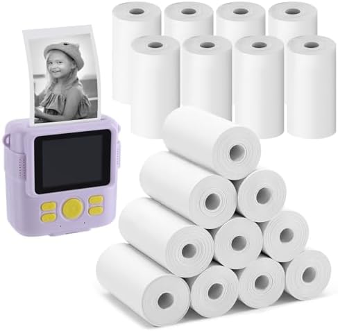18 Roll 1''×2.2'' Kids Camera Paper Roll Refill for Kid Camera Instant Print by Biubee