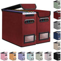 BALEINE File Organizer Box with Lid, Collapsible Hanging File Storage Box by BALEINE