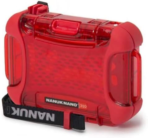 Nanuk 310-0009 Nano Series Waterproof Small Hard Case for Phones, Cameras and Electronics (Red) by NANUK