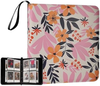 Large Polaroid Photo Album Binder, 240 Pockets. Exotic Floral by GoldbarleyDesign