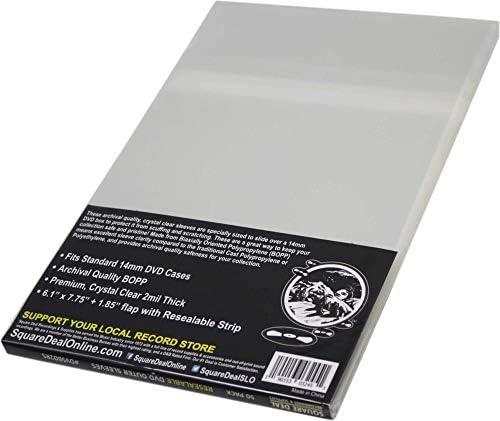 (50) DVD Outer Sleeves - Super Polyclear Resealable - Fits Standard 14mm-15mm DVD Cases - DVSB02RS (Pack of 2) - Image 2