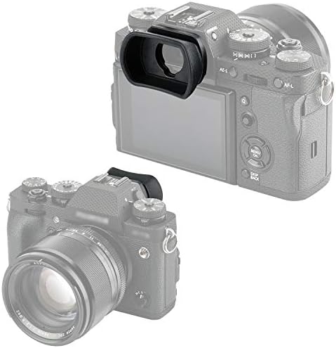 JJC KIWIFOTOS Ergonomic Long Camera Eyecup for Fuji GFX100 GFX-50S X-T1 X-T2 X-T3 X-T4 X-H1, Eye Cup Eye Piece viewfinder, Compatible with Fujifilm GFX 100 GFX50S XT1 XT2 XT3 XH1 Soft Silicone - Image 3
