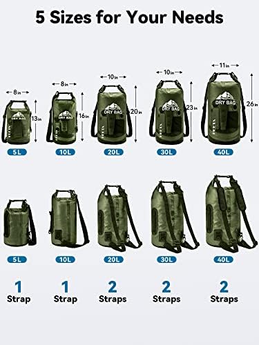 HEETA Dry Bag Waterproof Backpack with Phone Case 5L/10L/20L/30L/40L - Image 2