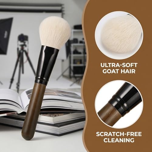 Lens Brush Camera Cleaning Kit for Lenses and Screen Goat Hair Cleaner Pen for DSLR Camera Computer Screen Soft Brush Cleaner Kit for Dust Removal and Lens Maintenance - Image 5