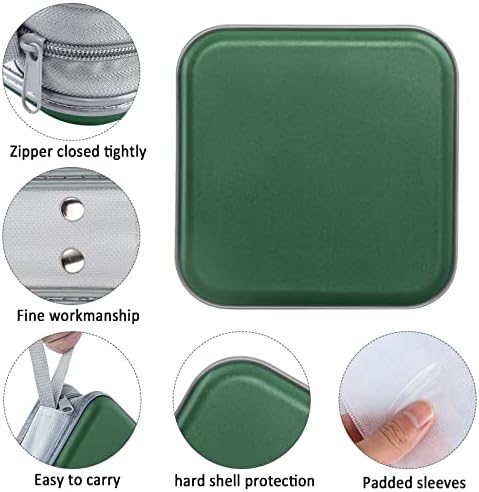 Siveit CD/DVD Cases 40 Capacity Disc Storage Binder for Car(Dark Green) - Image 2