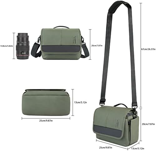 Besnfoto Camera Bag Small DSLR Camera Shoulder Bag for Photographer Waterproof Messenger Bag Crossbody Case Compatible with Canon Sony Nikon - Image 5