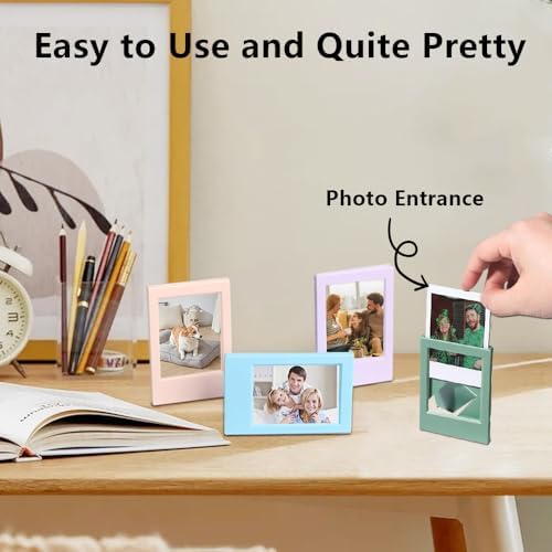 32 Pcs 2x3 Mini Photo Frames Set Film Photo Picture Frame Desk Stand Up Display Polaroid Small Picture Frames for Fuji Instax mini 12/11/evo/41/40/99/SE/9/8/7+ Photo/Polaroid 3-Inch Films - Image 4