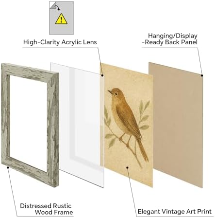 puthiac 5x7 Rustic Farmhouse Picture Frame, Taupe Grey, 1 Pack - Image 2