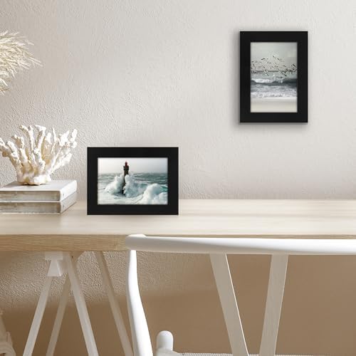 Americanflat 4x6 Picture Frame - Engineered Wood - Black - Image 4