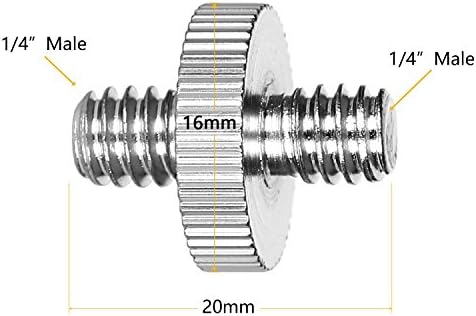 22Pack ChromLives Camera Screw Adapter 1/4 to 1/4 Screw to 3/8 Tripod Adapters Converter Brass Screws Spigot Mount Set for Camera Tripod Monopod Ballhead Flash Light,Combo Pack - Image 5