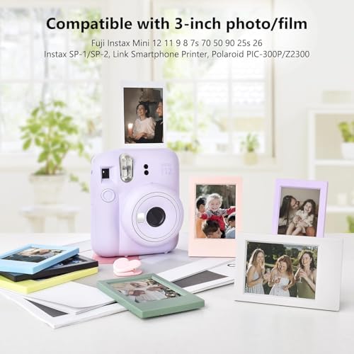 2x3 Photo Frames for Instax Mini EVO 13 12 Liplay SE Link 3 Camera Film, 3-inch Small Picture Frame for Mini 11 40 41 90 99 7+ Photo with Clear Protective Film (14-Packs Multicolour) - Image 2