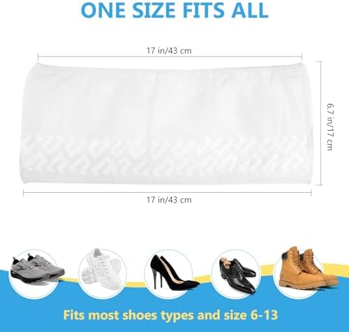 squish Shoe Covers Disposable Non Slip, 100 Pack(50 pairs) White Thick Extra Disposable Boot Covers Slip Proof Shoe Cover for Indoors Outdoors Durable Protector Covers Fits Virtually Most Shoes - Image 4