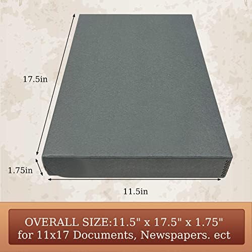Golden State Art, Clamshell Archival Storage Box 11x17, Gray, Pack of 2 - Image 2