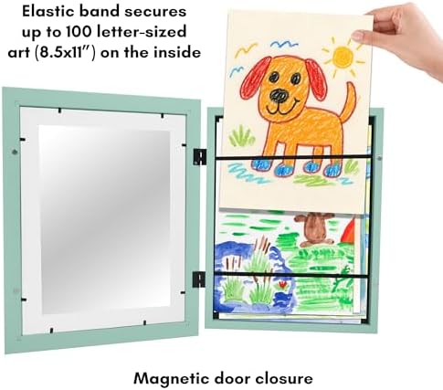 Americanflat 8.5x11 Changeable Kids Art Frame - Seafoam Green - Image 5