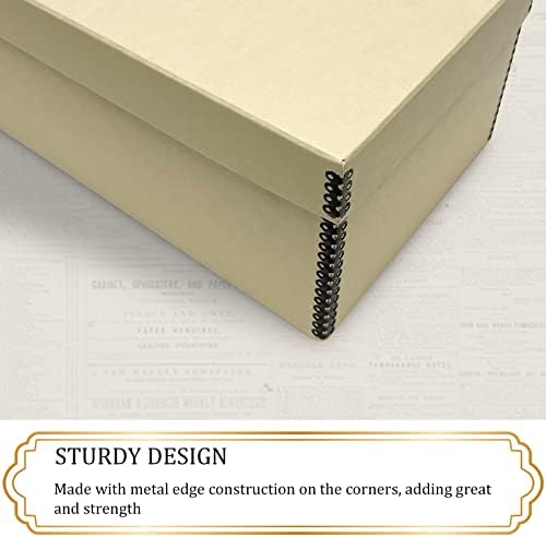Golden State Art, Archival Photos Storage Boxes, 5"x7"x12", Tan - Image 4