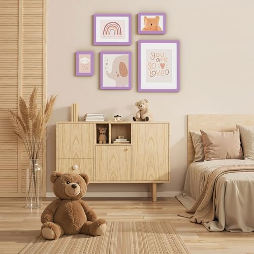 Vittanly 4x6 Picture Frame Made of Solid Wood for Wall or Tabletop, Purple - Image 6