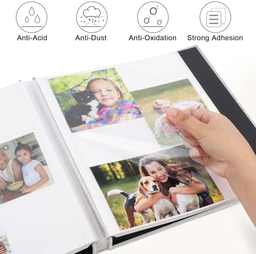 Zesthouse Large 18In Photo Album Self Adhesive 60 Pages, Scrapbook Albums with Sticky Page Holds 10x12 & 8x10 & 5X7 & 4x6 Pictures, DIY Photo Book Ideal Gift for Family Wedding Baby - Image 3
