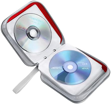 Siveit CD/DVD Cases 40 Capacity Disc Storage Binder for Car(Red) - Image 5