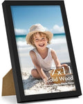 Vittanly 7x11 Picture Frame Made of Solid Wood for Wall & Tabletop, Black by Vittanly