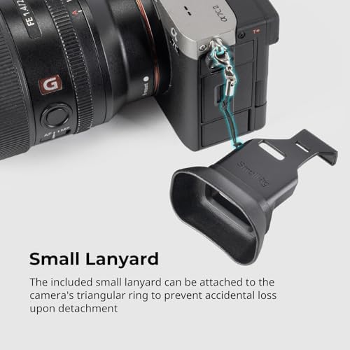 SMALLRIG A7CII A7CR Camera Viewfinder Eyecup, Viewfinder Eye Cup with Small Lanyard, Soft Silicone Material, Improving Shooting Stability, for Sony Alpha 7C II/Alpha 7CR - 4819 - Image 6