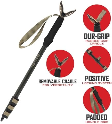 Allen Company Monopod Shooting Stick and Gun Rest - Adjustable Height - Removable Cradle - Padded Grip - Aluminum - Rifle Shooting Rest, Camera Stand - Gun Accessories, Hunting Gear - Image 2